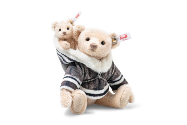 Mama Teddy bear with baby (007569) 23cm