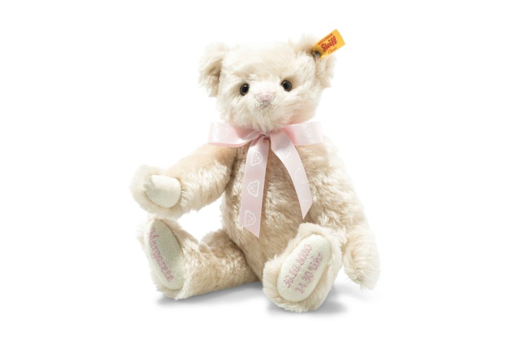 Personalised Teddy Birth Bear Pink (001673) 27cm