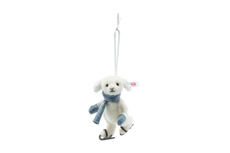 Rabbit Ice Skater Ornament (007149) 12cm