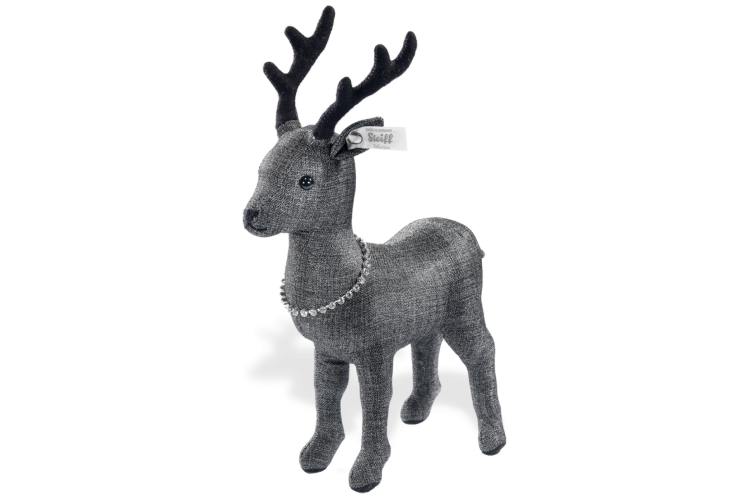 Steiff Graphite Stag With Swarovski Element Necklace (025969) 22cm