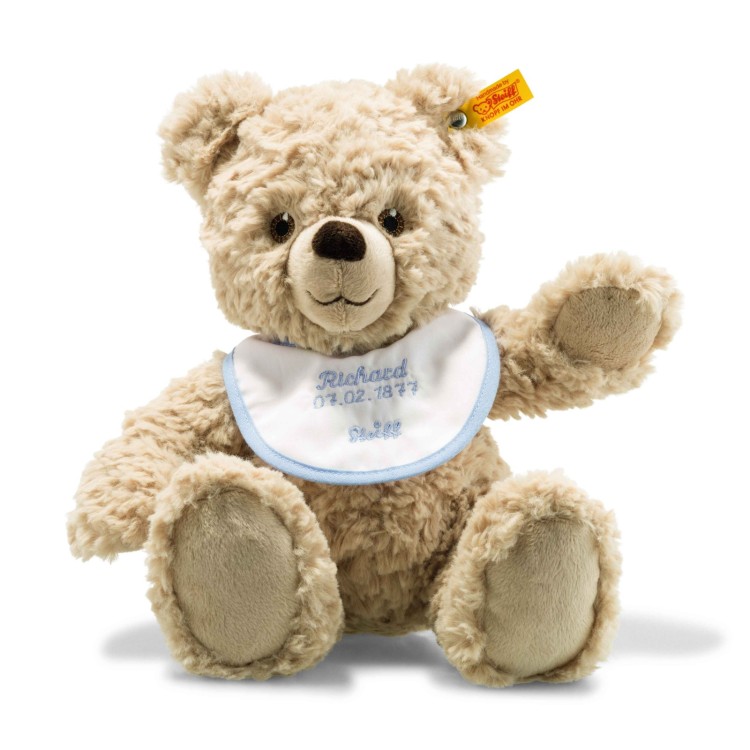 teddy with name and date of birth